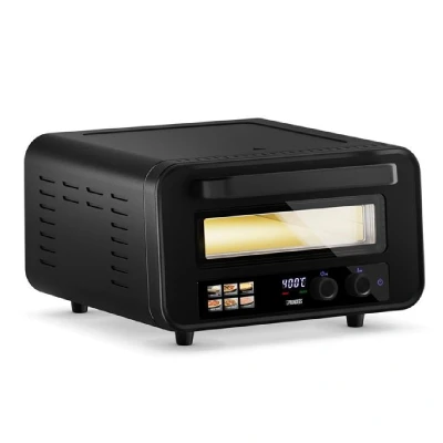 Afbeelding van Princess 112780 Pizza Oven Pro Max Tot 400C 2100W 15 Liter Elektrische Pizzaoven Tafelmodel Inclusief Pizzasteen Digitale bediening Binnen &amp; Buitengebruik Zwart