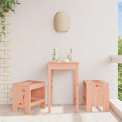 Afbeelding van Barkrukken 2 st 40x36x45 cm massief douglashout