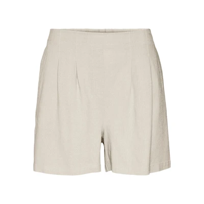 Afbeelding van VERO MODA High Waist Regular Fit Short VMJESMILO Met Linnen Beige Maat L