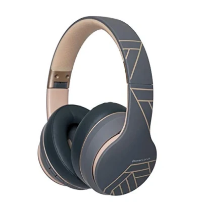 Afbeelding van PowerLocus P6 draadloze Over Ear Koptelefoon Inklapbaar Bluetooth Hoofdtelefoon Met microfoon Asfalt Grijs