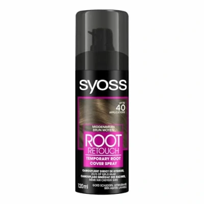 Afbeelding van Syoss Uitgroeispray Middenbruin Voordeelverpakking 3x120ml