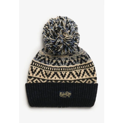 Afbeelding van Superdry Vrouwen Gebreide Beanie met Patroon Blauw Grootte: 1SIZE