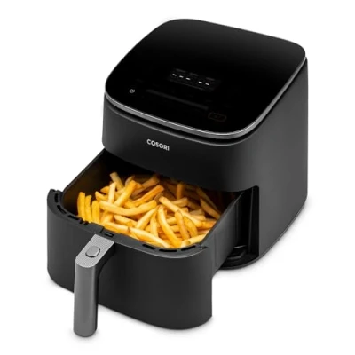 Afbeelding van COSORI Turbo Blaze Luchtfriteuse 6 l (1,36 kg), Air Fryer met DC motortechnologie, 9 functies en 5 snelheden van de automatische ventilator, 110 recepten 96 ingrediënten kooktabellen, 1725 W