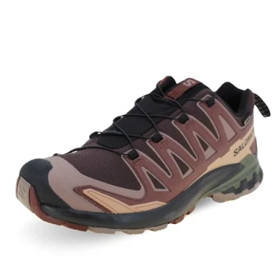 Afbeelding van Salomon XA PRO 3D V9 GTX Outdoorschoenen, Heren, Maat: 44 2/3, Black coffee/rum raisin/olive night Textiel/ synthetisch