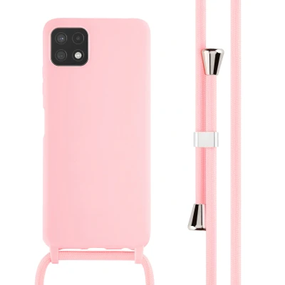 Afbeelding van Samsung Galaxy A22 (5G) Hoesje Siliconen en TPU (zacht) iMoshion Softcase/Koordhoesje/Backcover Roze Telefoonhoesje