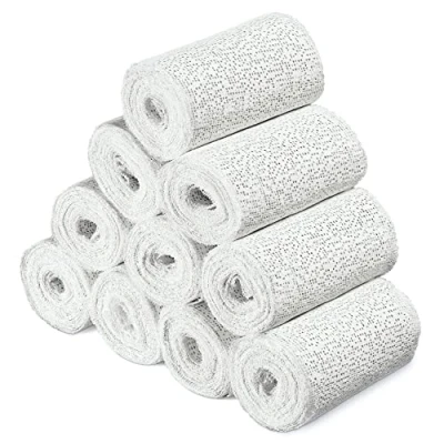 Afbeelding van Navaris gipsverband kit Huidvriendelijk gipsbuik pakket Voor kunst, handvaardigheid, modelbouw en mallen Set van 10 rollen 3 m x cm