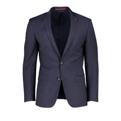 Afbeelding van Roy Robson colbert heren wol effen slim fit donkerblauw