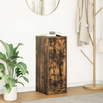Afbeelding van vidaXL Dressoir 29,5x34x76 cm bewerkt hout gerookt eikenkleurig