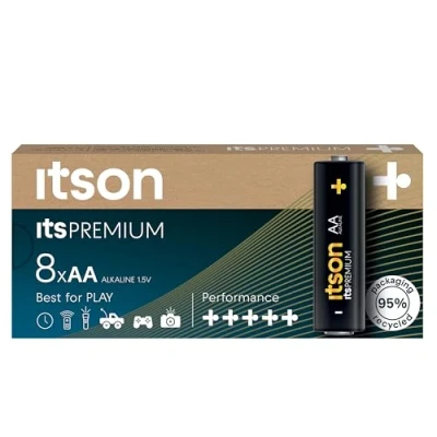 Afbeelding van ITSON, itsPREMIUM AA alkaline battery, pack of 8, LR6IPR/8CB