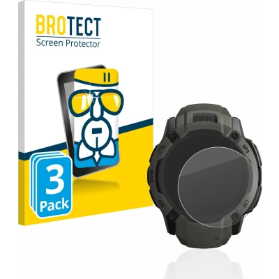 Afbeelding van BROTECT Screenprotector voor Garmin Instinct 2X Solar Folie Beschermfolie Beschermglas transparant (3 Stuks)