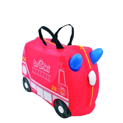 Afbeelding van Trunki handbagage koffer Ride On Kinderkoffer Frank de Brandweerwagen