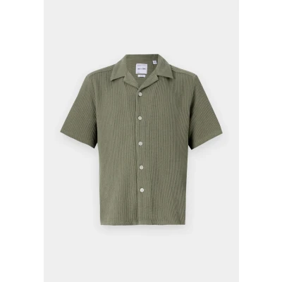 Afbeelding van Only &amp; Sons Onsbertil Waffle Resort Shirt Overhemd, Heren, Maat: Medium, Deep lichen green