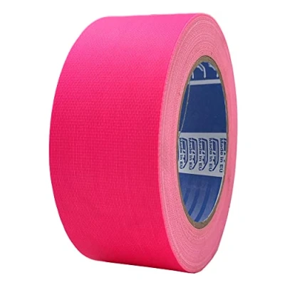 Afbeelding van ACIT Fluorescerende textieltape, 50 mm x 25 m, versterkte Duct Tape, fluorescerend Amerikaans weefsel, reparaties, bevestiging en verpakking met hoge hechtkracht (Roos)