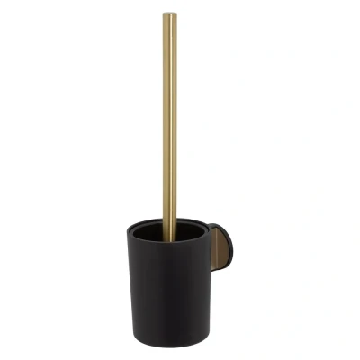 Afbeelding van WC Borstel Tiger Tune Met Houder Messing Geborsteld Zwart