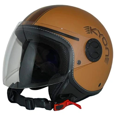 Afbeelding van protectWEAR H730 BR L Jethelm voor heren met lang vizier L, bruin, EU
