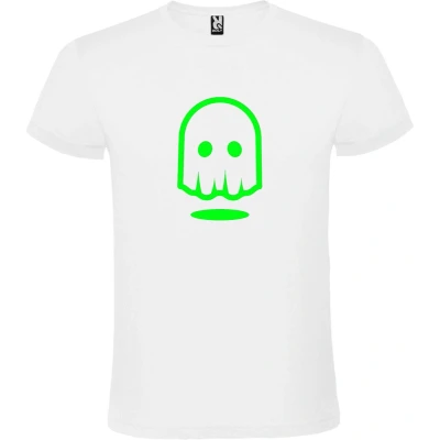 Afbeelding van Wit T shirt ‘Spookje’ Groen maat XS