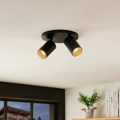 Afbeelding van Arcchio buitenspot 2lichts aluminium H: 12.2 cm GU10 zwart