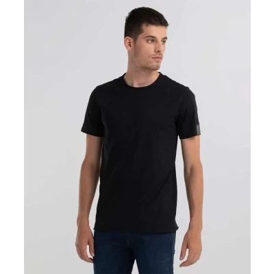Afbeelding van REPLAY T shirt met logo zwart