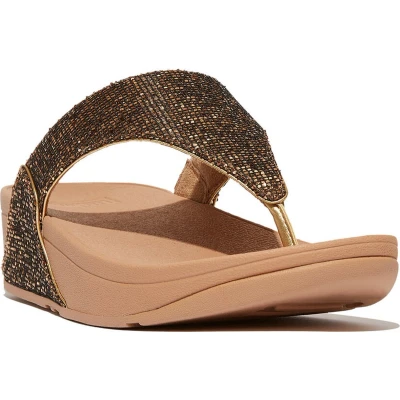 Afbeelding van FitFlop Lulu Toe Post Glitterball GOUD Maat 36