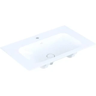 Afbeelding van Villeroy &amp; Boch Finion inbouw meubelwastafel, verdekte overloop stone