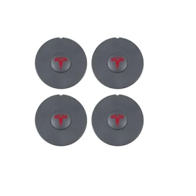 Afbeelding van 4 Stuks Naafdoppen Voor Tesla Modell 3 Highland 2024,Velgdoppen Naafkappen Waterdichte Stofdichte Auto Velgdeksel Styling Accessoires,Red