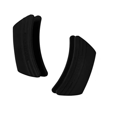 Afbeelding van Le Creuset Handvatten Ebbenzwart Siliconen 12 x 6 cm 2 Stuks
