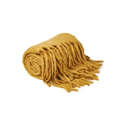 Afbeelding van Meyco Home Uni plaid honey gold