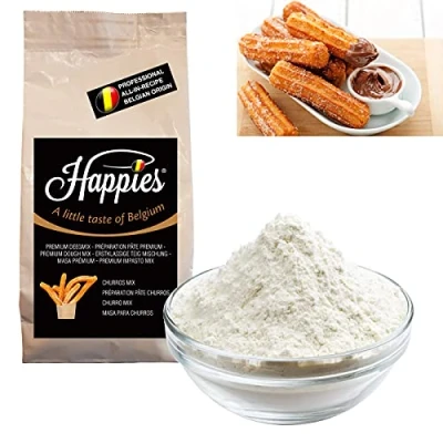 Afbeelding van Happies bakmix 1 Kg, voor heerlijke en knapperige churros, kant klare mix deegmix makkelijk te bereiden door enkel toevoeging van water