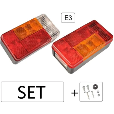 Afbeelding van Benson Achterlicht Aanhangwagen Caravan met 5 Functies 194 x 104 mm Set Links/Rechts