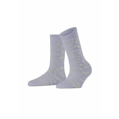 Afbeelding van ESPRIT Damessokken Cozy Memphis W SO fijn zacht materiaal met patroon 1 paar, Blauw (Blue Fog 6850), 35 38, 38 EU