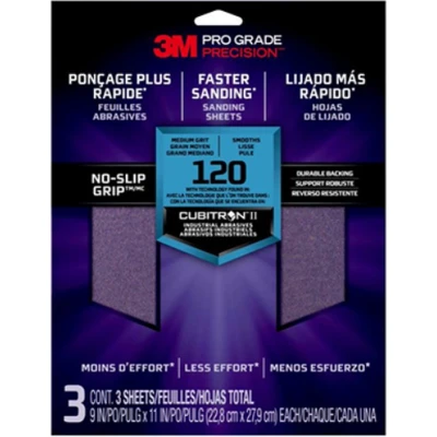 Afbeelding van 3m pro grade precision schuurvellen 22.85 x 28 cm p120 3 stuks