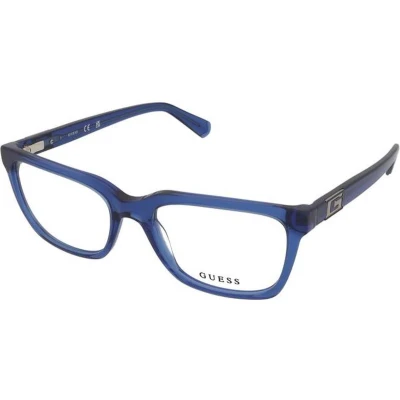 Afbeelding van Guess Uomo GU50132 090 Montature da vista Acetato Blu Squadrata Normale