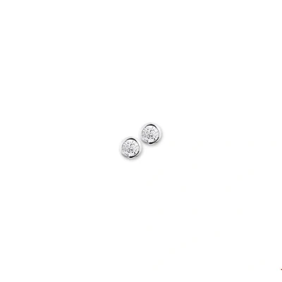 Afbeelding van Oorknoppen Zirkonia Zilver Gerhodineerd Glanzend 3 mm