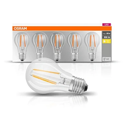 Afbeelding van OSRAM LED lamp Lampvoet: E27 Warm wit 27 K 7 W helder BASE