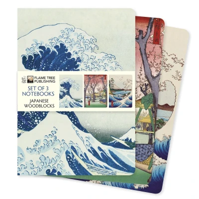 Afbeelding van Standard Notebook Collection Japanese Woodblocks Set of 3 Notebooks