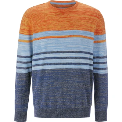 Afbeelding van Babista Trui, Heren, Maat: Medium, Blau orange gestreift