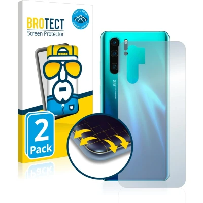 Afbeelding van BROTECT Screenprotector voor Huawei P30 Pro (Achterkant) Folie Beschermfolie transparant volledig dekking (2 Stuks)