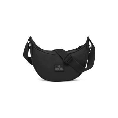 Afbeelding van Johnny Urban Ally Half Moon Bag Halve Maan Heuptas Ronde Tas met Verstelbare Riem Waterafstotend, Zwart, Small