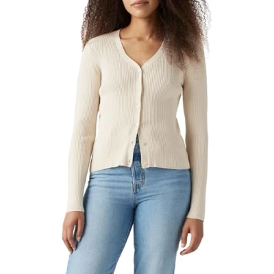 Afbeelding van Levi&#039;s Dames Tulip Cardigan Gebreid vest, Oatmeal Heather B027, L