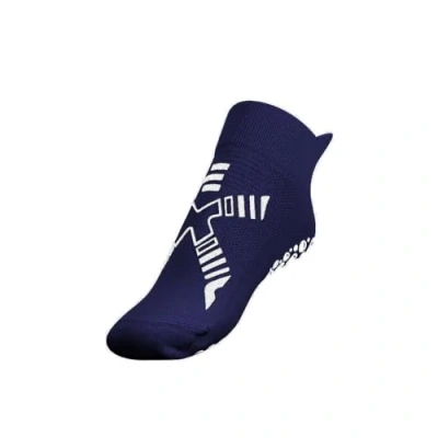Afbeelding van R EVENGE Pool Kids, antibacteriële en antislip zwembadactiviteitensokken met gerecycled Q Nova garen zilverdraad, Blauw Wit, 30 34