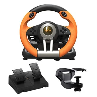 Afbeelding van PXN V3 Pro Race Stuur met Pedalen &amp; Flippers Game Geschikt voor PS4 Xbox One PC Series XS PS3 Nintendo Switch OR