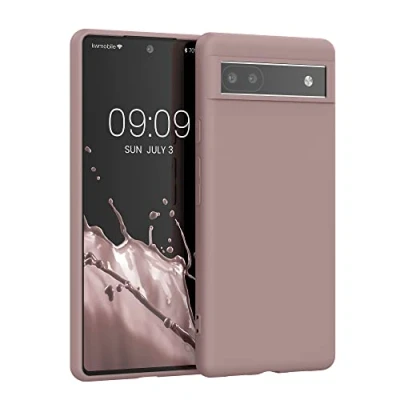 Afbeelding van kwmobile telefoonhoesje geschikt voor Google Pixel 6a Hoesje smartphone Back cover in licht oudroze