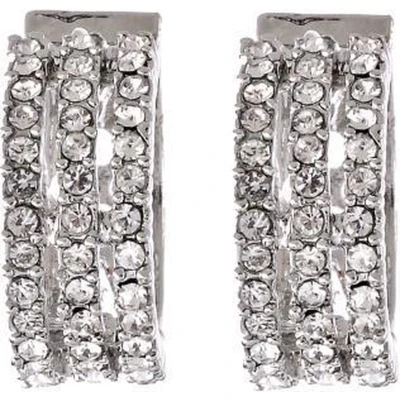 Afbeelding van Behave Oorbellen oorstekers oorringen zilver kleur steentjes 2 cm