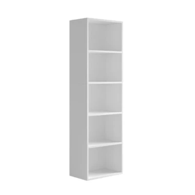 Afbeelding van Vicco Boekenplank &quot;Bob&quot;, Wit, 40 x 132 cm met 5 compartimenten