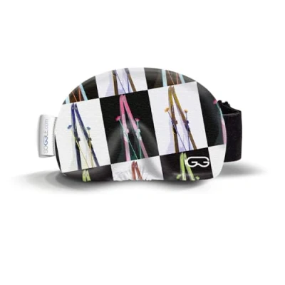Afbeelding van SOGGLE Beschermhoes voor skibrillen, microvezel, eenheidsmaat, kleur: retro pop art ski