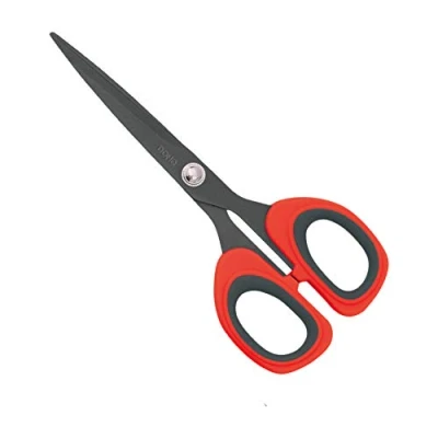 Afbeelding van Geore Ergonomische schaar met anti aanbaklaag, 175 mm, rood/grijs