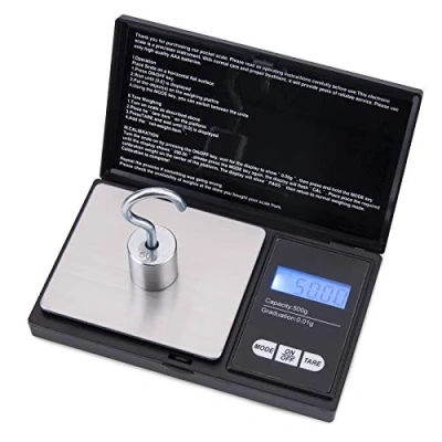 Afbeelding van Mafiti digitale zakweegschaal, 500 g/0,01 g, goudweegschaal, gramweegschaal, muntenweegschaal met tarra functie, 7 eenheden en lcd display, extreem nauwkeurige weegschaal voor tabletten,
