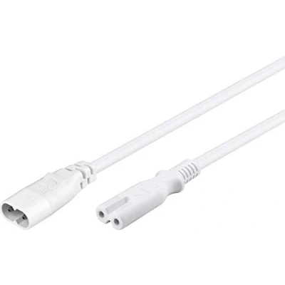 Afbeelding van C7 verlengkabel Goobay 2 meter (2 x 0.75 mm², Wit)