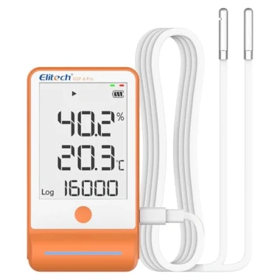 Afbeelding van Elitech GSP 6 Temperatuur en Vochtigheid Data Recorder, Groot LCD scherm, 16000 Punten voor de Koude Chain