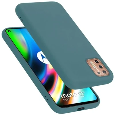 Afbeelding van Cadorabo Hoesje geschikt voor Motorola MOTO G9 PLUS in LIQUID GROEN Beschermhoes gemaakt van flexibel TPU silicone Case Cover